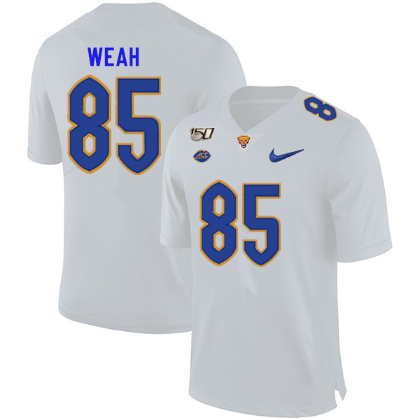 2019 Men #85 Jester Weah Pitt Panthers College Football Jerseys Sale-White